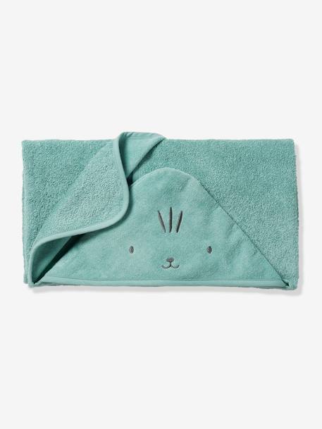 Cape de bain / Serviette à capuche essentiels Bébé et Enfant, avec coton recyclé pêche+sable+vert 14 - vertbaudet enfant 