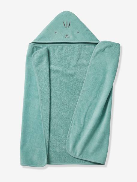 Cape de bain / Serviette à capuche essentiels Bébé et Enfant, avec coton recyclé pêche+sable+vert 13 - vertbaudet enfant 