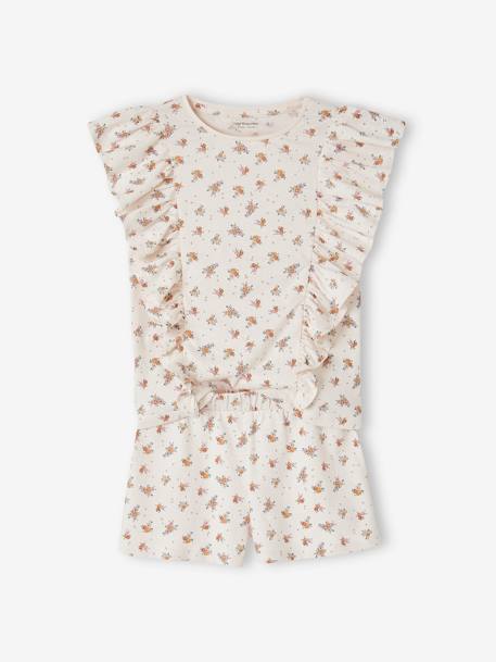 Ensemble tee-shirt et short fille rose+rose pâle+vert d'eau 7 - vertbaudet enfant 