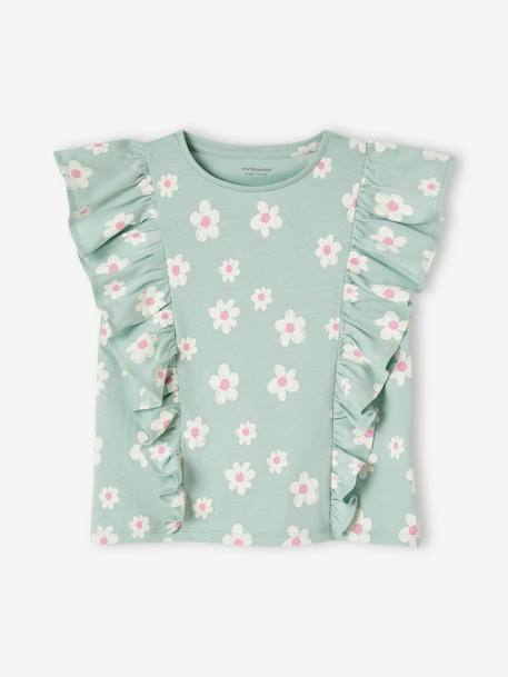 Ensemble tee-shirt et short fille rose+rose pâle+vert d'eau 14 - vertbaudet enfant 