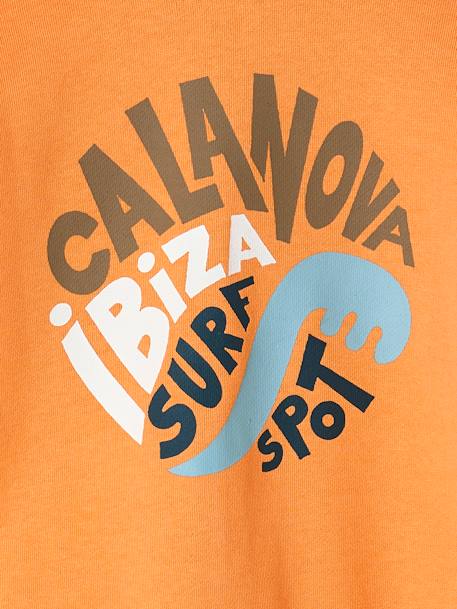 Sweat zippé à capuche motif surf au dos garçon orange 6 - vertbaudet enfant 