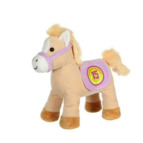 Gipsy Toys - Race Poneez Sonore n°15 - 22cm - Beige Dossard Violet BEIGE 2 - vertbaudet enfant 