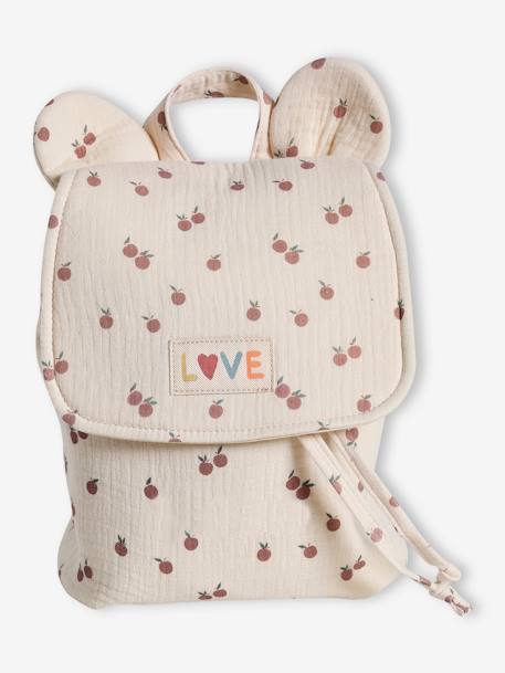 Sac à dos personnalisable pommes taupe 2 - vertbaudet enfant 