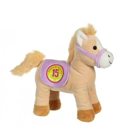 Gipsy Toys - Race Poneez Sonore n°15 - 22cm - Beige Dossard Violet BEIGE 1 - vertbaudet enfant 