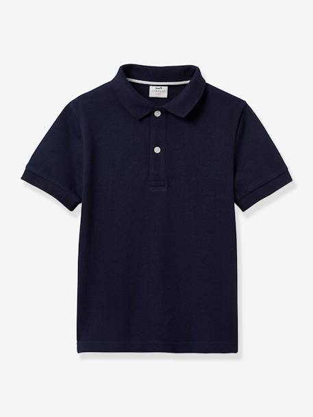 Polo garçon - coton bio CYRILLUS marine 1 - vertbaudet enfant 