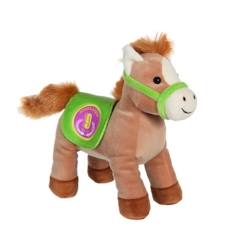 Jouet-Premier âge-Gipsy Toys - Race Poneez Sonore n°9 - 22cm - Marron Dossard Vert