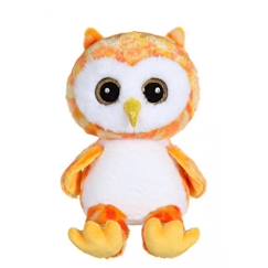 Jouet-Gipsy Toys - Brilloo Friends - Chouette Hootsy - 30 cm  - Jaune & Orange