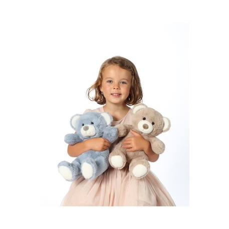 Gipsy Toys - Ours Trendy - L'Ours en Peluche à Câliner - 24 cm - Rose Poudré BLANC 2 - vertbaudet enfant 