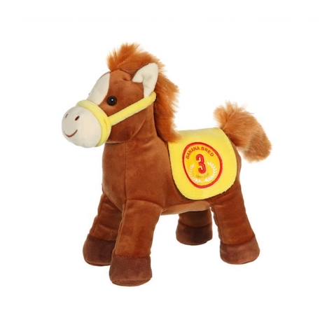 Gipsy Toys - Race Poneez Sonore n°3 - 22cm - Marron Dossard Jaune MARRON 2 - vertbaudet enfant 