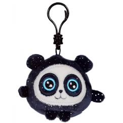 Jouet-Premier âge-Peluches-Gipsy Toys - Porte-clés - Squishimals Sparkle porte-clés - Panda Vooky - 8 cm - Noir