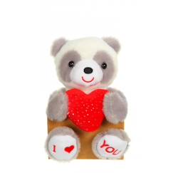 Jouet-Premier âge-Peluches-Gipsy Toys - Petsy Love - Panda - 14 cm - Gris & Blanc