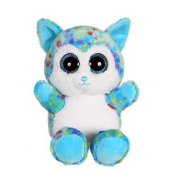 Jouet-Premier âge-Peluches-Gipsy Toys - Brilloo Friends - Chien Husky - 30 cm  - Bleu