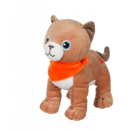 Gipsy Toys - Fun kitties Sonores - 17 cm - Marron Clair Foulard Orange MARRON 1 - vertbaudet enfant 