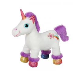 Jouet-Gipsy Toys - Peluche Lica Bella Sonore - 22 cm - Blanc  & Violet