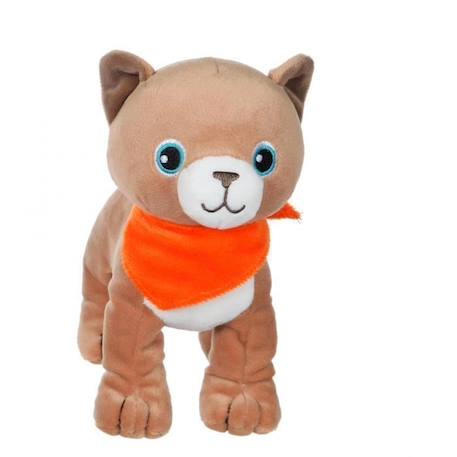 Gipsy Toys - Fun kitties Sonores - 17 cm - Marron Clair Foulard Orange MARRON 2 - vertbaudet enfant 