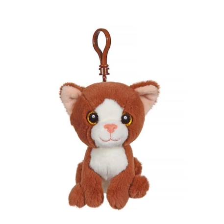 Gipsy Toys - Porte-clés en Peluche - Chat - 12 cm - Marron & Blanc  - vertbaudet enfant