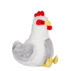 Jouet-Gipsy Toys  - Poule - 40 cm - Blanche & Grise