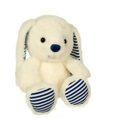 Jouet-Premier âge-Peluches-Gipsy Toys - Peluche Les Marinières - Lapin - 24 cm - Blanc Rayures Bleues