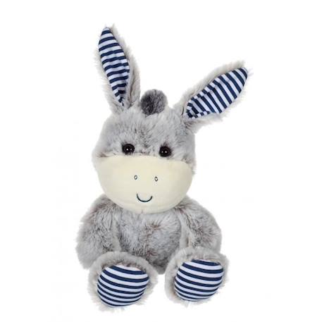 Gipsy Toys - Peluche Les Marinières - Âne - 24 cm - Gris Rayures Bleues GRIS 1 - vertbaudet enfant 