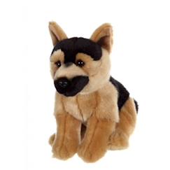 Jouet-Premier âge-Peluches-Gipsy Toys - Chien Floppy Assis - Berger Allemand - 25 cm - Marron & Noir