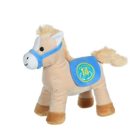 Gipsy Toys - Race Poneez Sonore n°14 - 22cm - Beige Dossard Bleu BEIGE 2 - vertbaudet enfant 