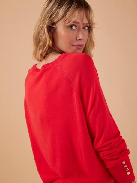 Pull fin grossesse ENVIE DE FRAISE blanc+grenadine 9 - vertbaudet enfant 