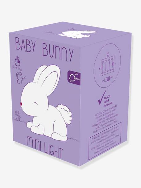 Mini veilleuse Lapin blanc - DHINK KONTIKI blanc 4 - vertbaudet enfant 