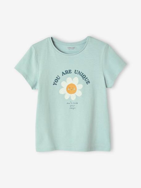 Fille-T-shirt, sous-pull-Tee-shirt à message Basics fille