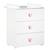 Commode à langer - Babyprice - Basic - 3 tiroirs - En bois - Boutons cœur rose BLANC 1 - vertbaudet enfant 