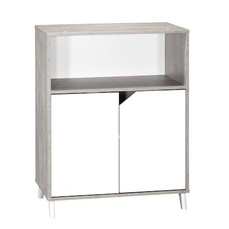 Commode à langer - Babyprice - Scandi gris - 2 portes - 1 niche - En bois GRIS 2 - vertbaudet enfant 