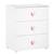 Commode à langer - Babyprice - Basic - 3 tiroirs - En bois - Boutons cœur rose BLANC 2 - vertbaudet enfant 