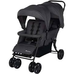 BEBECONFORT Poussette double Teamy, pour enfants d'âges rapprochés, 4 roues, Mineral Graphite  - vertbaudet enfant