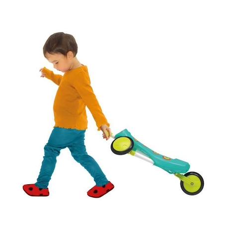 Tricycle évolutif Scuttlebug XL - MOOKIE - Bleu et vert - Roues XL - Pliable en 3 étapes BLEU 3 - vertbaudet enfant 