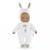 Poupon Petit coeur lapin blanc - COROLLE - 9000100710 - Capuche munie d'oreilles de lapereau - 30cm BLANC 2 - vertbaudet enfant 