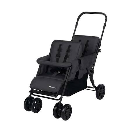 BEBECONFORT Poussette double Teamy, pour enfants d'âges rapprochés, 4 roues, Mineral Graphite GRIS 3 - vertbaudet enfant 