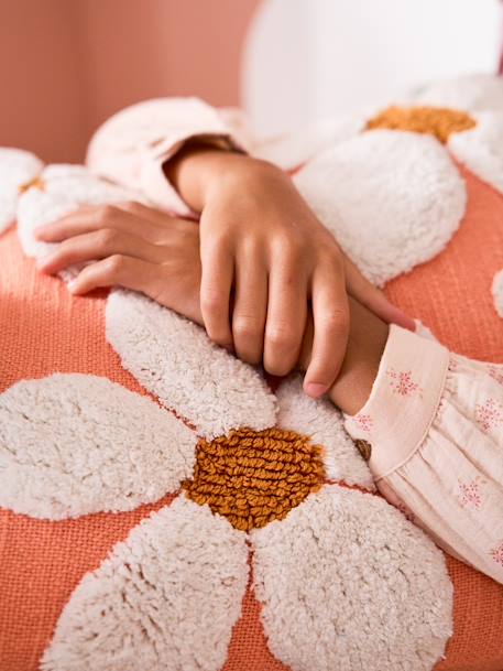 Coussin Marguerite à pompons mandarine 5 - vertbaudet enfant 