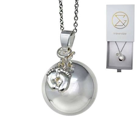 Bola de grossesse argent lisse avec chaîne - EVA (Pieds) - plaquée argent véritable - coffret cadeau femme enceinte GRIS 1 - vertbaudet enfant 