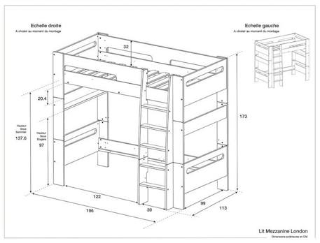 Lit mezzanine 90x190 LONDON - Anthracite GRIS 5 - vertbaudet enfant 