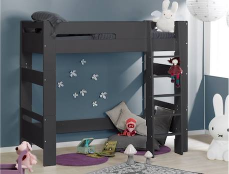 Lit mezzanine 90x190 LONDON - Anthracite GRIS 1 - vertbaudet enfant 