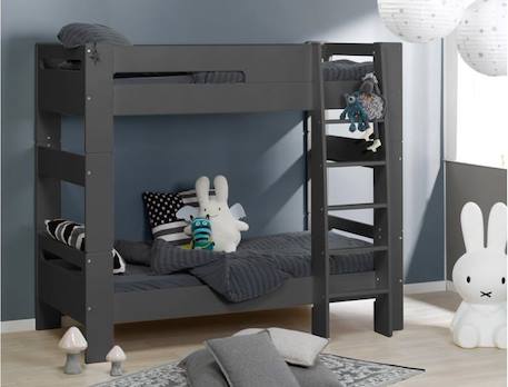 Lit mezzanine 90x190 LONDON - Anthracite GRIS 4 - vertbaudet enfant 