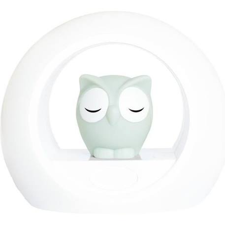 Veilleuse programmable - ZAZU - Lou Le Hibou - Capteur de son - Se rallume aux pleurs - Gris GRIS 1 - vertbaudet enfant 