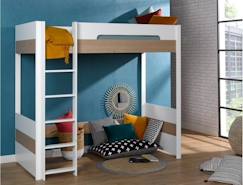 Lit mezzanine 90x200 NOMADE - Blanc/Bois  - vertbaudet enfant