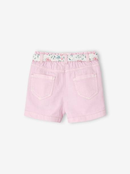 Short bébé avec sa ceinture fleurie lilas 3 - vertbaudet enfant 