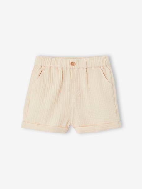 Short en gaze de coton bébé bleu+bleu roi+écru 7 - vertbaudet enfant 