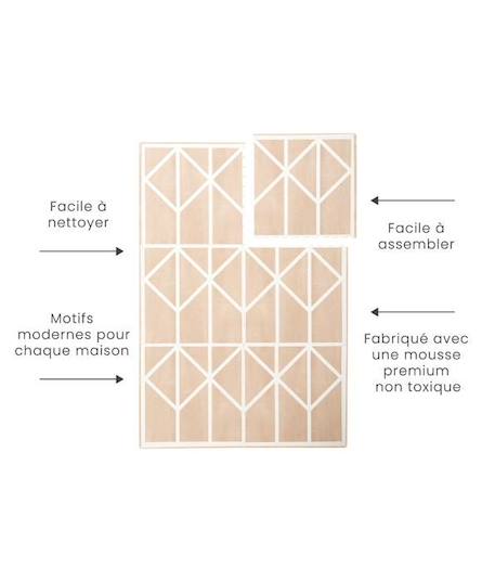 Tapis de Jeu Prettier Puzzle Toddlekind Beige - Taille 120x180cm - Mousse Eco-Responsable EVA BEIGE 4 - vertbaudet enfant 