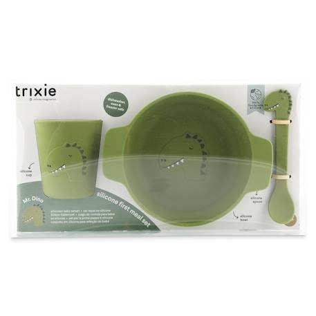 Ensemble repas 3 pièces 1er âge TRIXIE Animal en silicone Mr Dino+Mr Lion 2 - vertbaudet enfant 