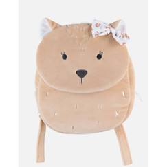 Sac à dos Kendi en Veloudoux beige  - vertbaudet enfant