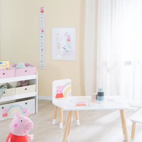 ROBA Peppa Pig Toise en Bois - Échelle de 70 cm à 150 cm pour Enfants - Décoration de la Chambre Bébé - Motif Truie - Rose / Blanc ROSE 3 - vertbaudet enfant 