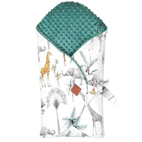 Couverture d'emmaillotage évolutive Safari BLANC 1 - vertbaudet enfant 