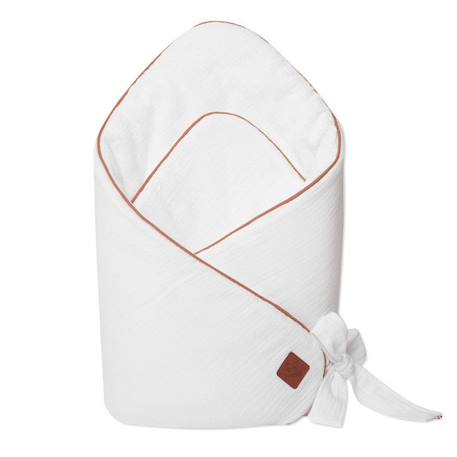 Couverture d'emmaillotage en gaze de coton Jeanne BEIGE+BLANC+BLANC+BLANC+BLEU+GRIS+MARRON+ORANGE+ROSE+VERT 10 - vertbaudet enfant 